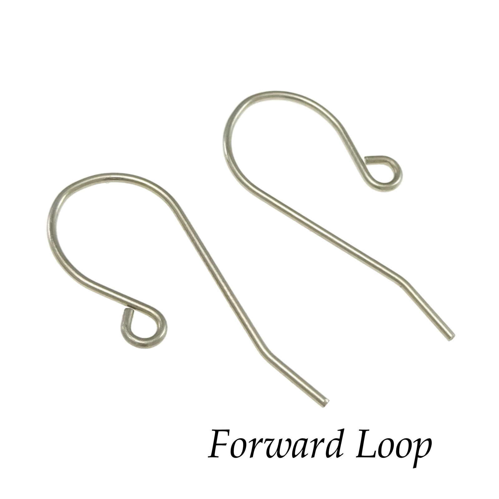 20 Super Stylish French Silver Earring Hooks - 15mm - EAR02