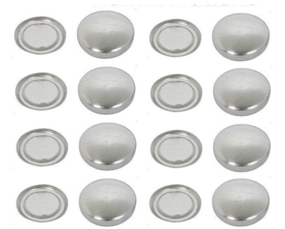 Botones de espalda plana cóncava de 28 mm - respaldos planos de tela - Imagen 12 de 22