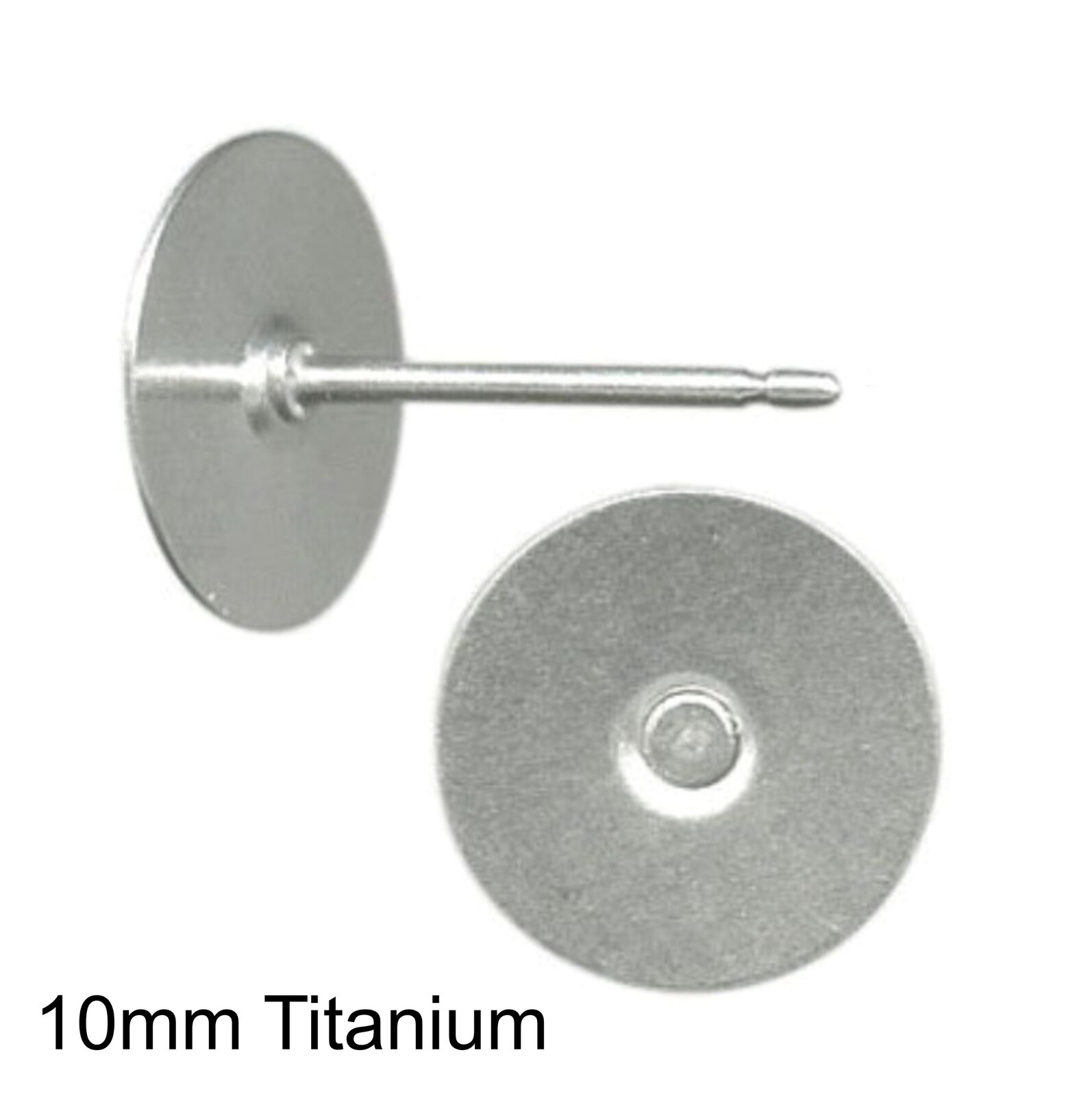 10mm - Titanium 9.5mm Stud Length - Clutch Options - Hypo-allergenic - Surgical - Bild 32 von 35