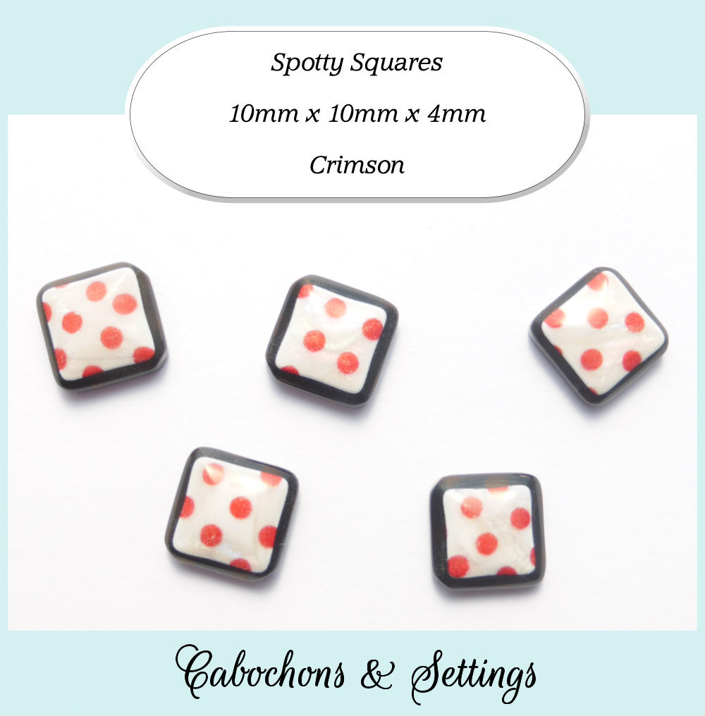 10 x 10mm Luna Nova Spotty Squares - Bild 8 von 13