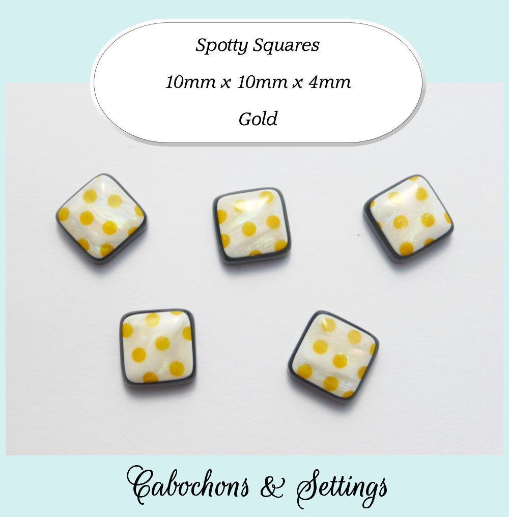 10 x 10mm Luna Nova Spotty Squares - Bild 10 von 13
