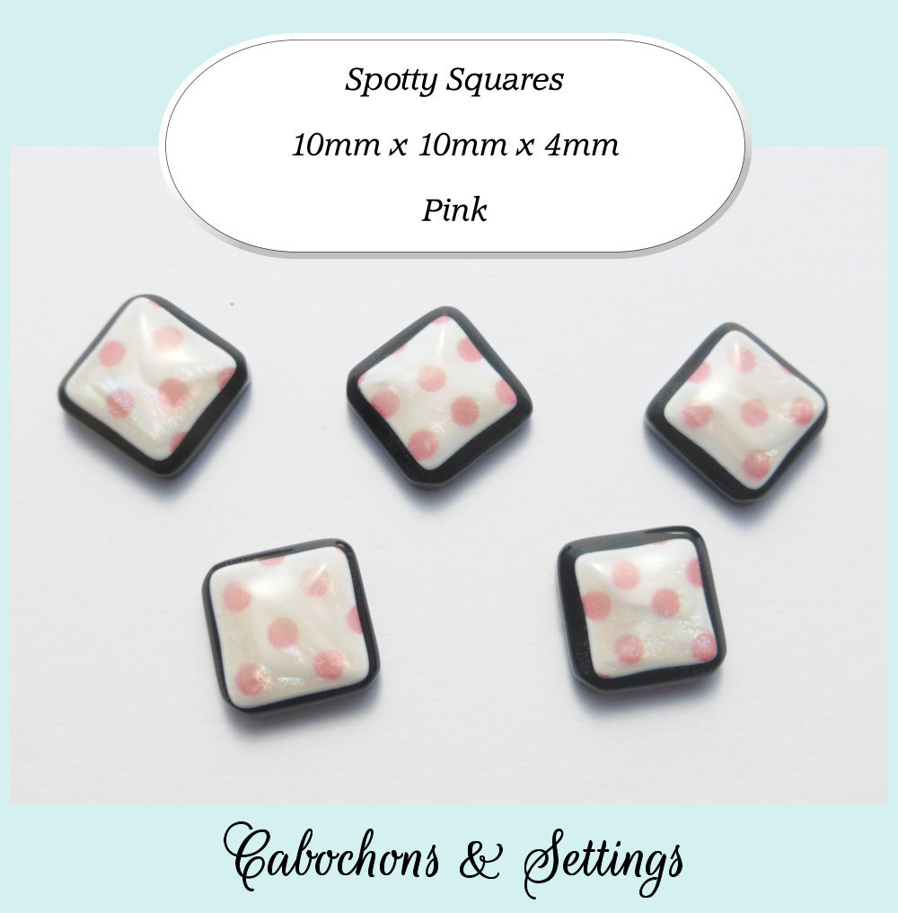 10 x 10mm Luna Nova Spotty Squares - Bild 11 von 13