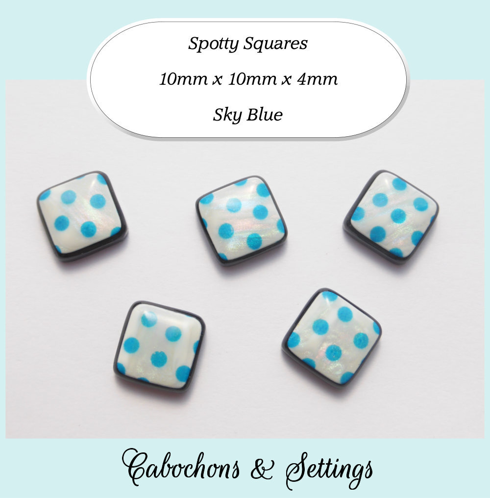 10 x 10mm Luna Nova Spotty Squares - Bild 12 von 13