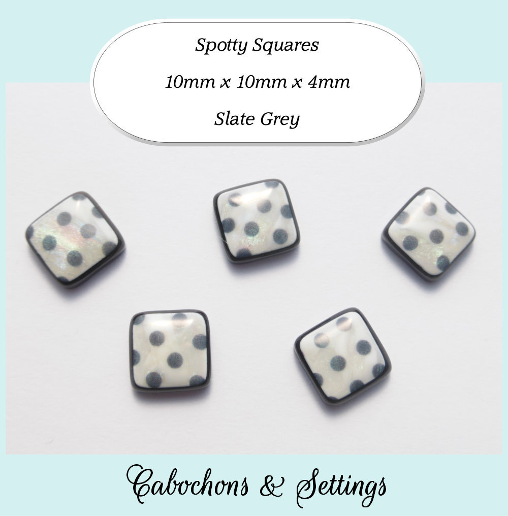 10 x 10mm Luna Nova Spotty Squares - Bild 13 von 13