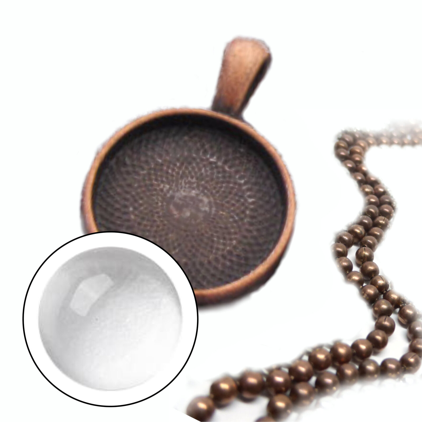 Kit colgante de vidrio de 16 mm - Hace 10 collares - Opciones de color - Imagen 10 de 25