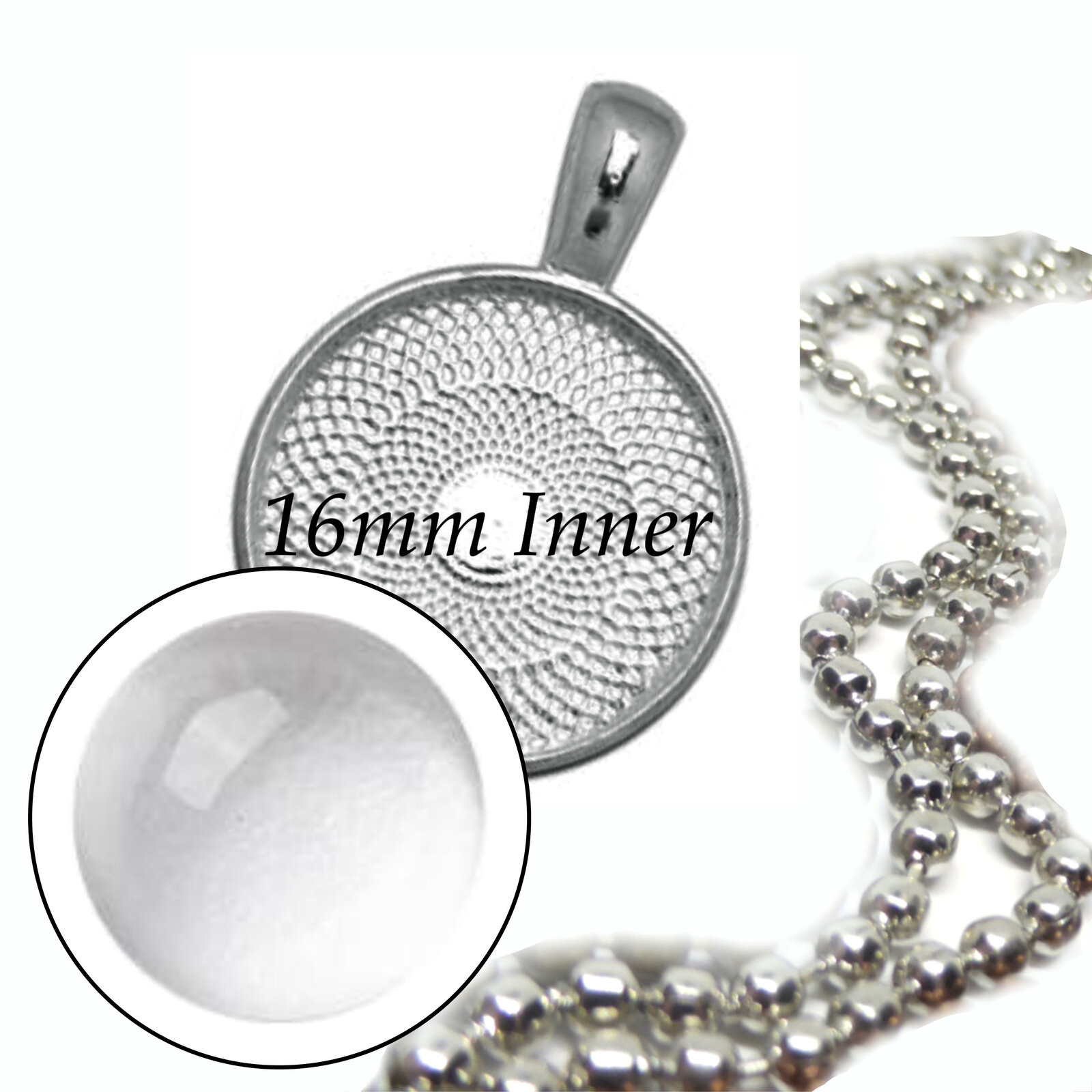 Kit colgante de vidrio de 16 mm - Hace 10 collares - Opciones de color - Imagen 14 de 25