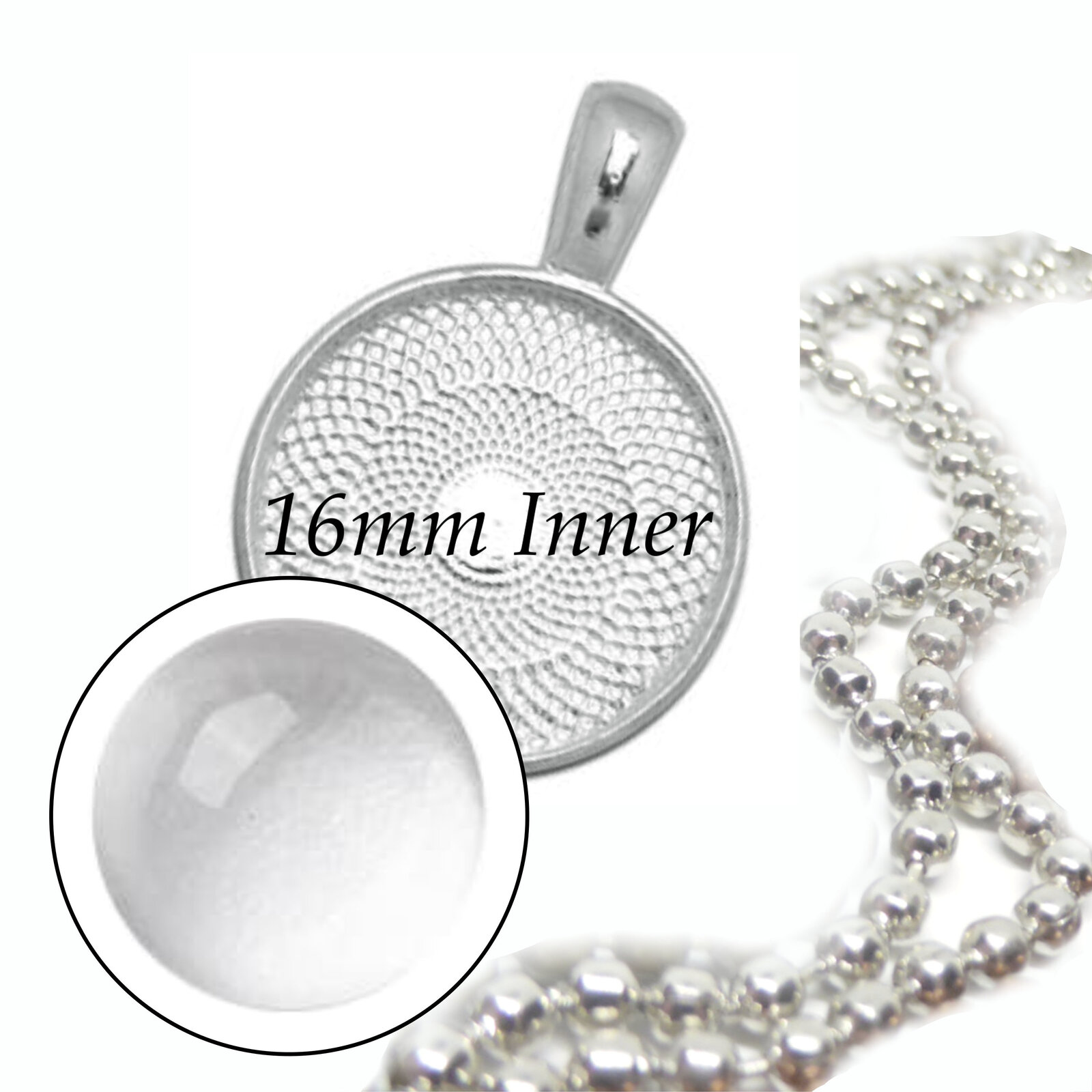 Kit colgante de vidrio de 16 mm - Hace 10 collares - Opciones de color - Imagen 22 de 25