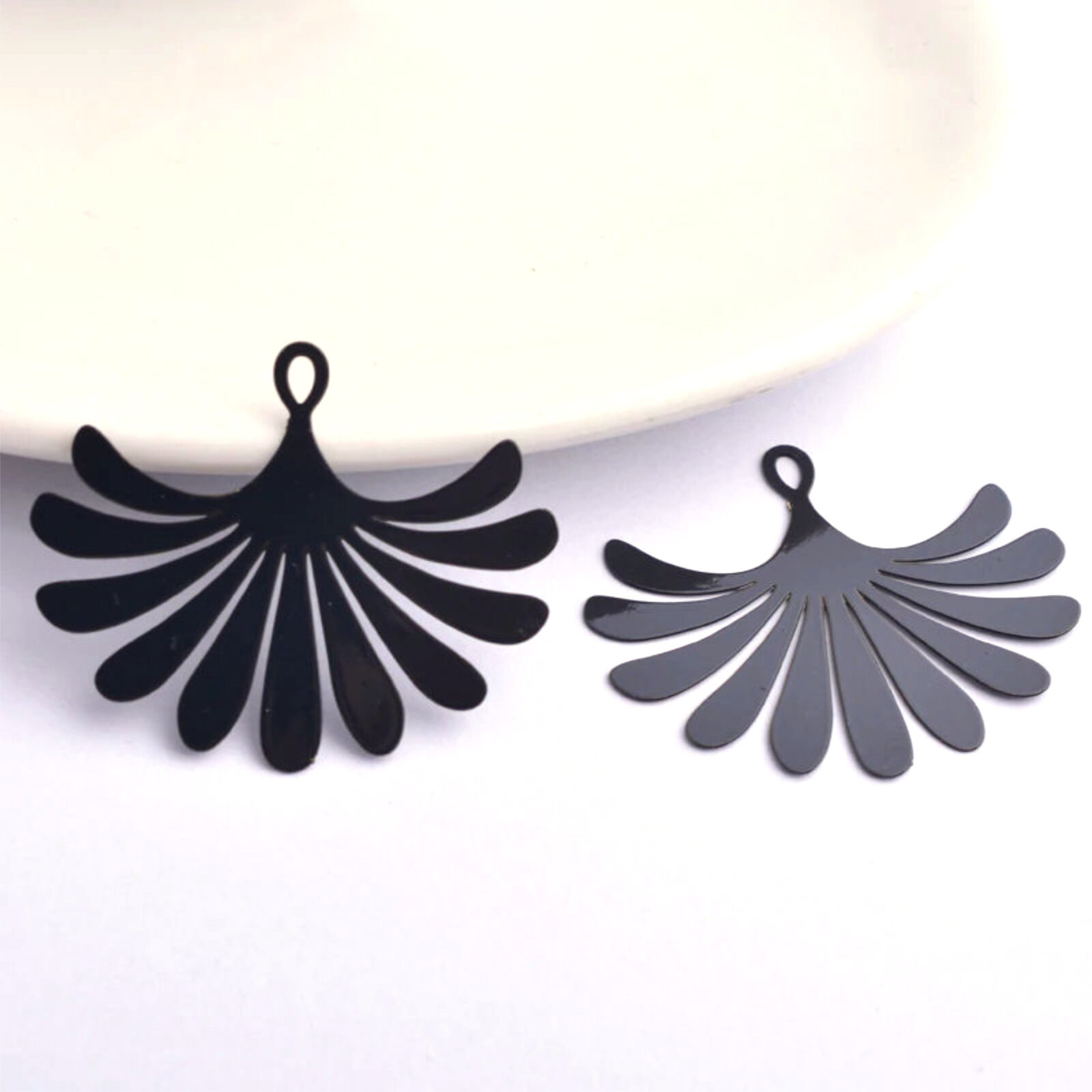 Plumeros 2/10 x 35 mm - Dijes para pendientes de filigrana - Imagen 11 de 20