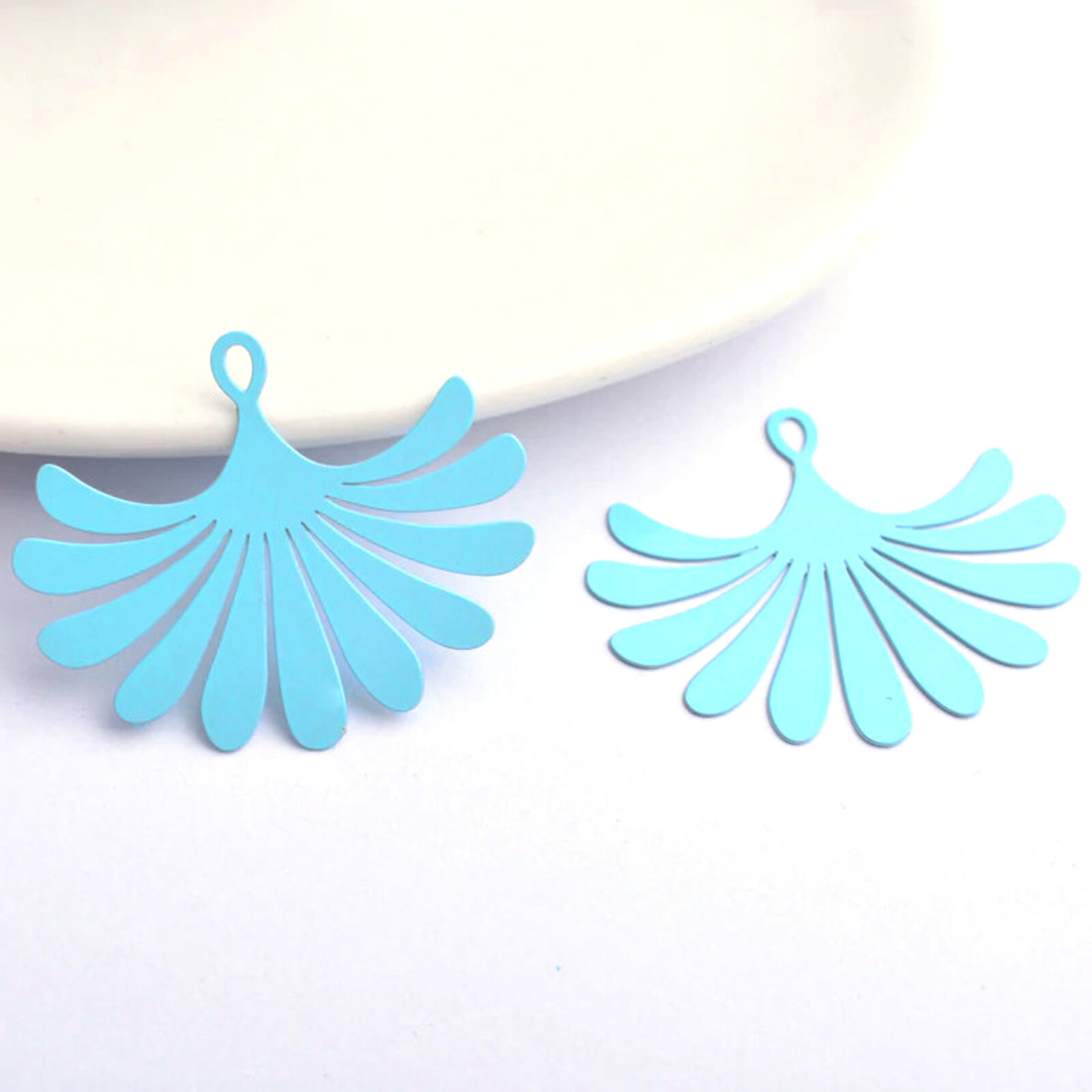 Plumeros 2/10 x 35 mm - Dijes para pendientes de filigrana - Imagen 19 de 20