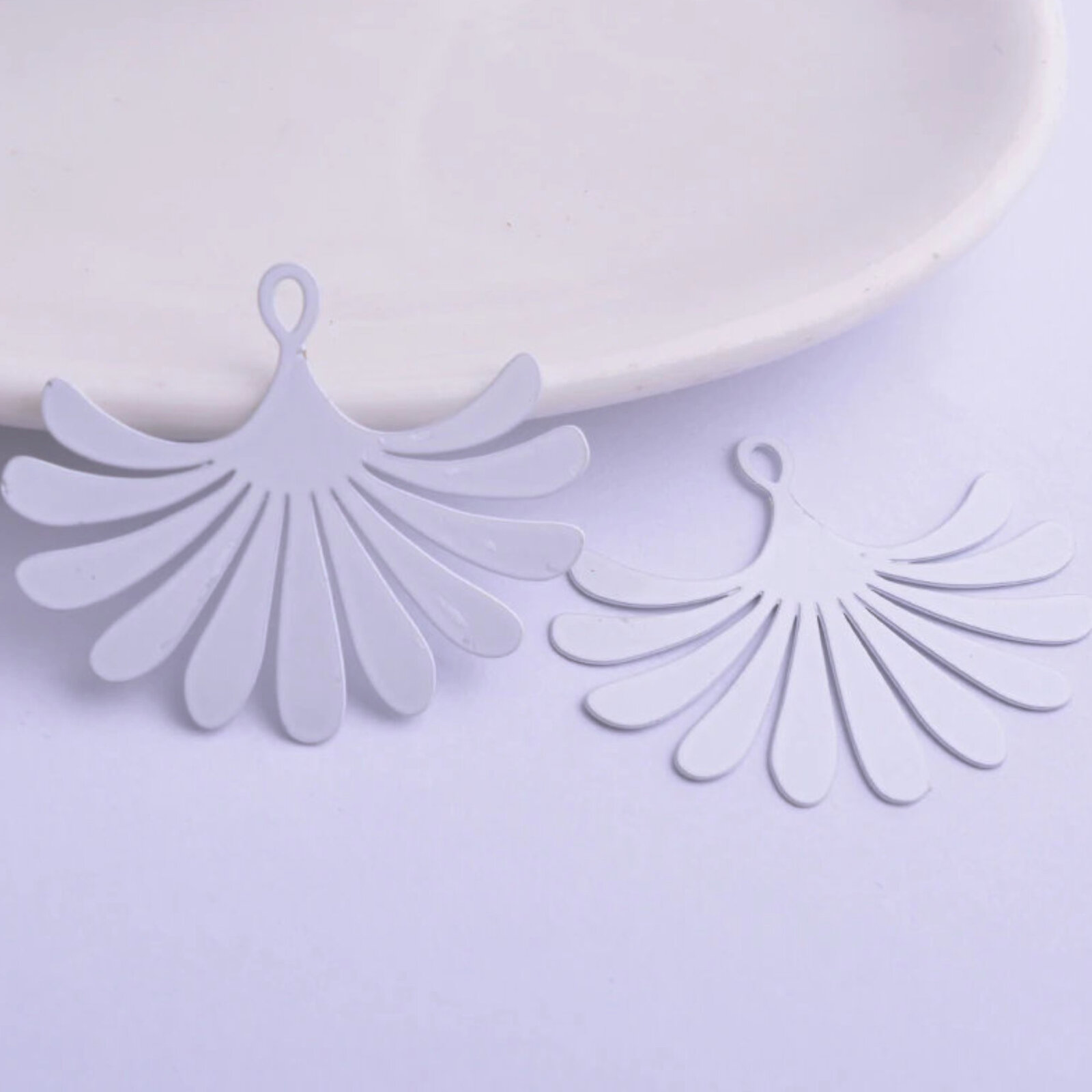 Plumeros 2/10 x 35 mm - Dijes para pendientes de filigrana - Imagen 20 de 20
