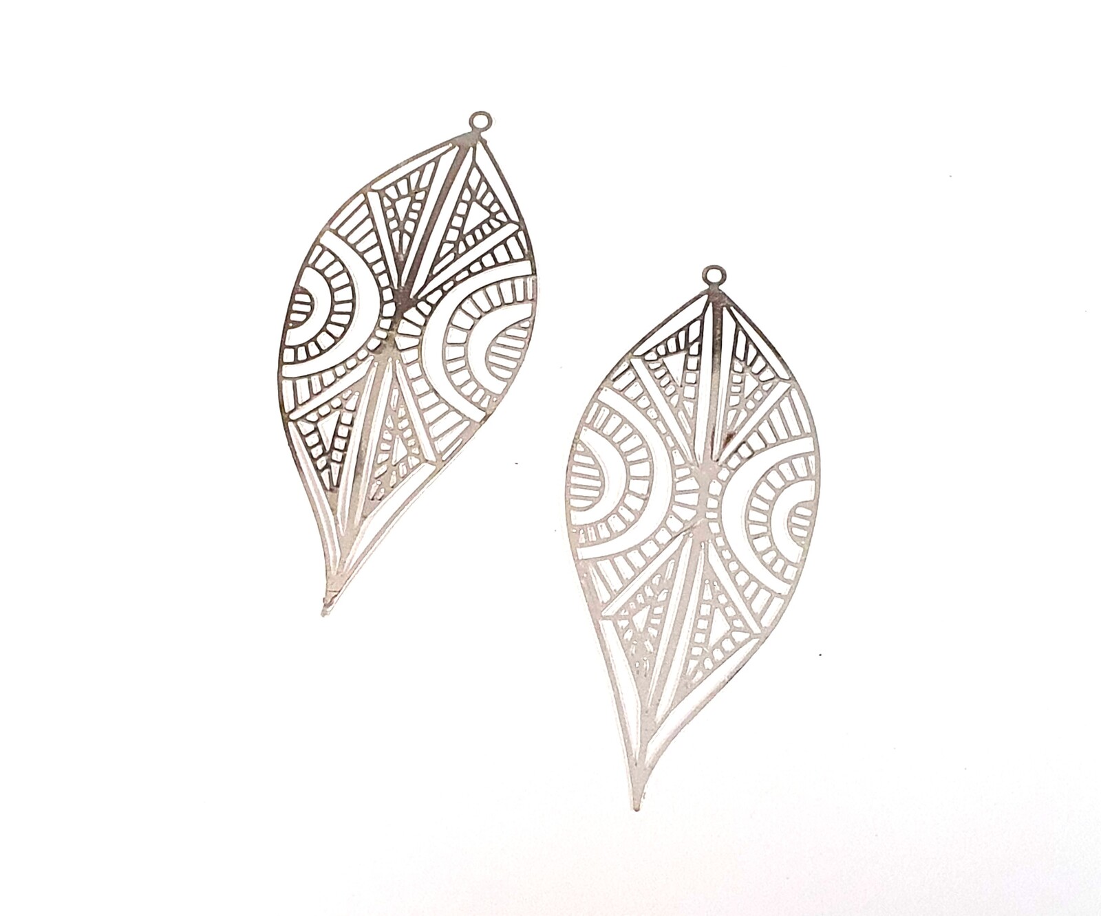 2/10 x 32mm Hoja Étnica - Dijes de Pendiente de Filigrana - Imagen 14 de 16