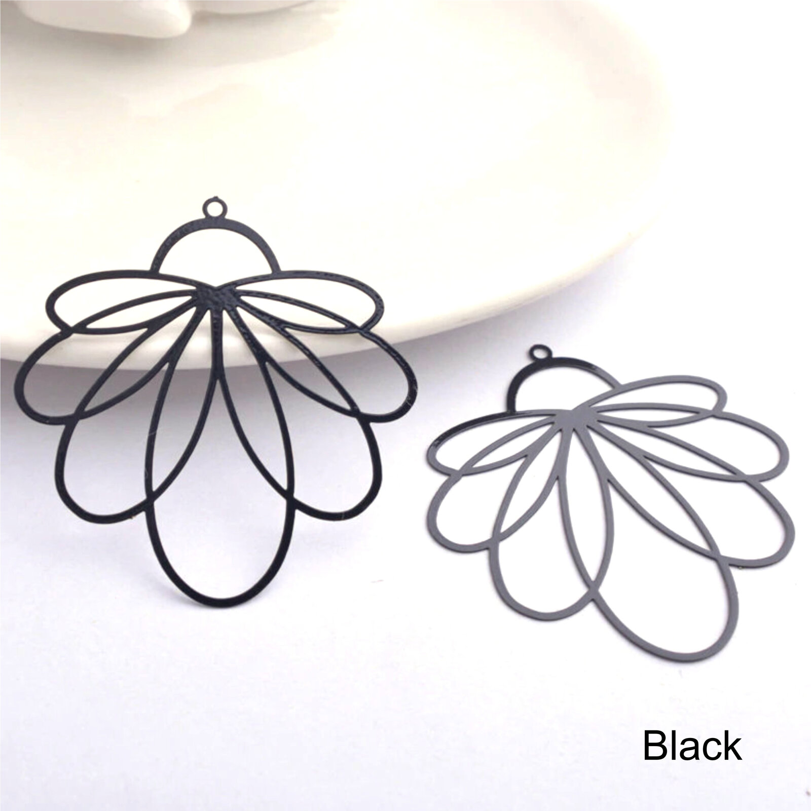 2 x 45mm Petals - Filigree Earring Charms - Bild 11 von 22