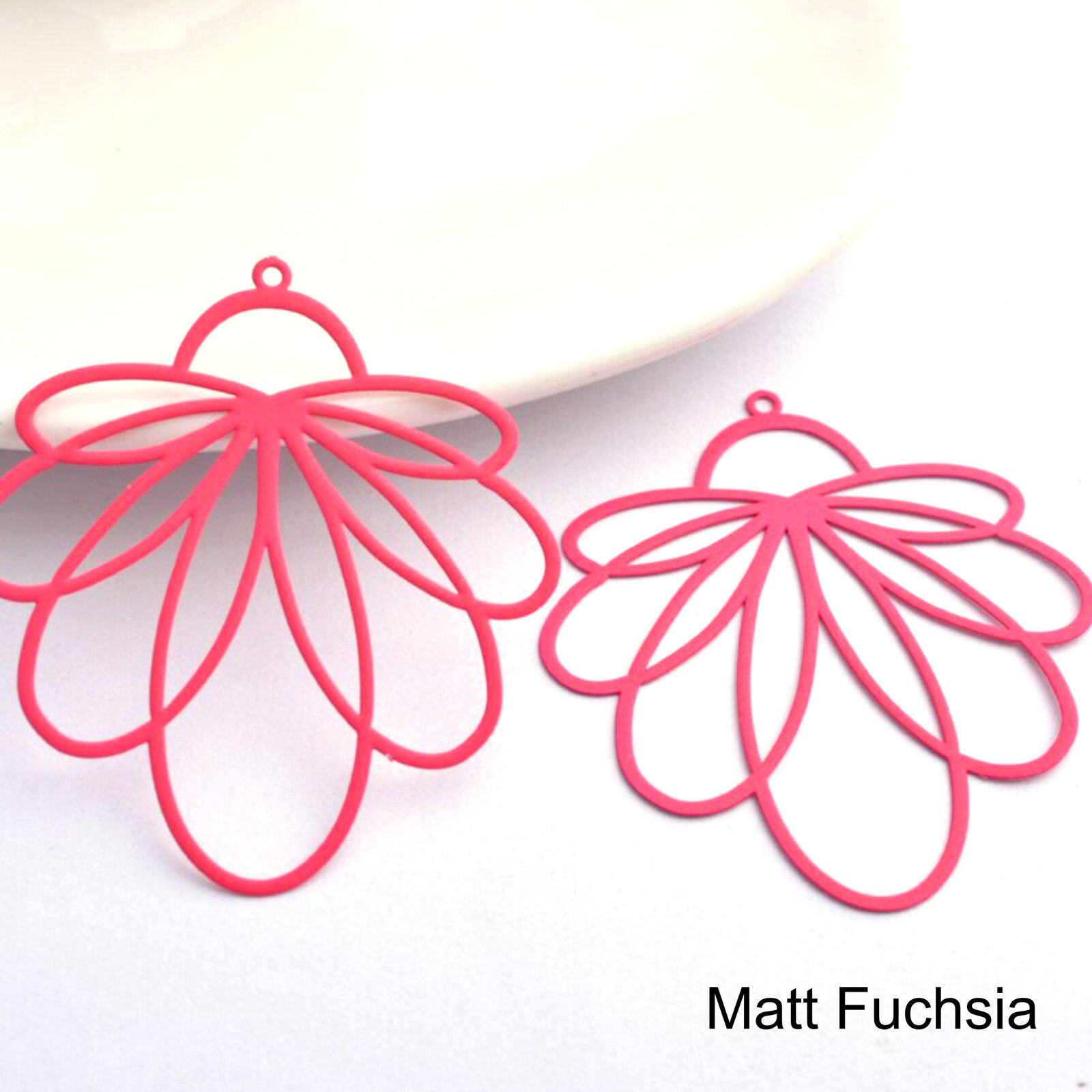 2 x 45mm Petals - Filigree Earring Charms - Bild 13 von 22