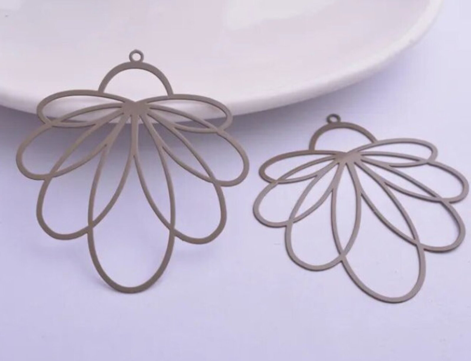2 x 45mm Petals - Filigree Earring Charms - Bild 15 von 22