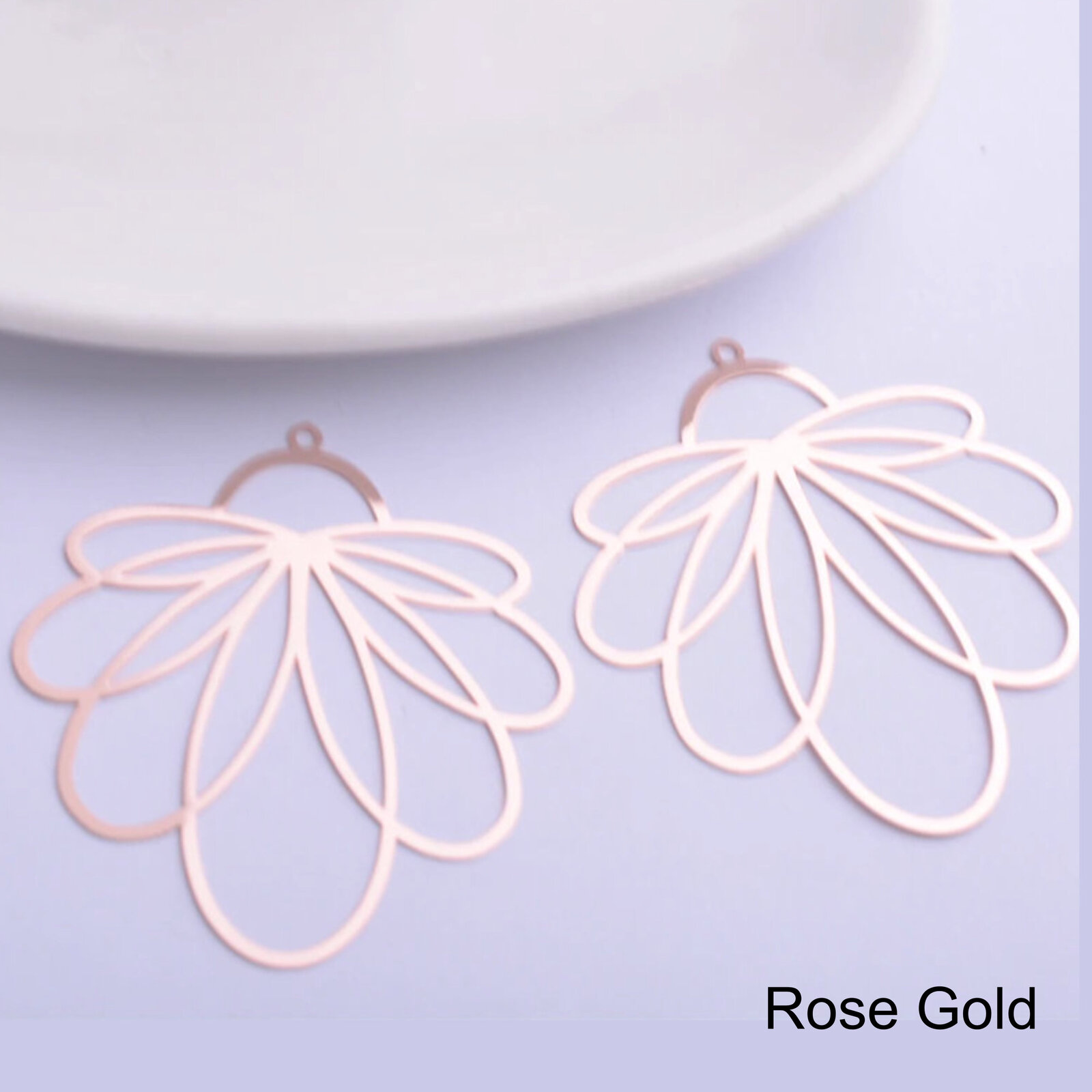 2 x 45mm Petals - Filigree Earring Charms - Bild 18 von 22
