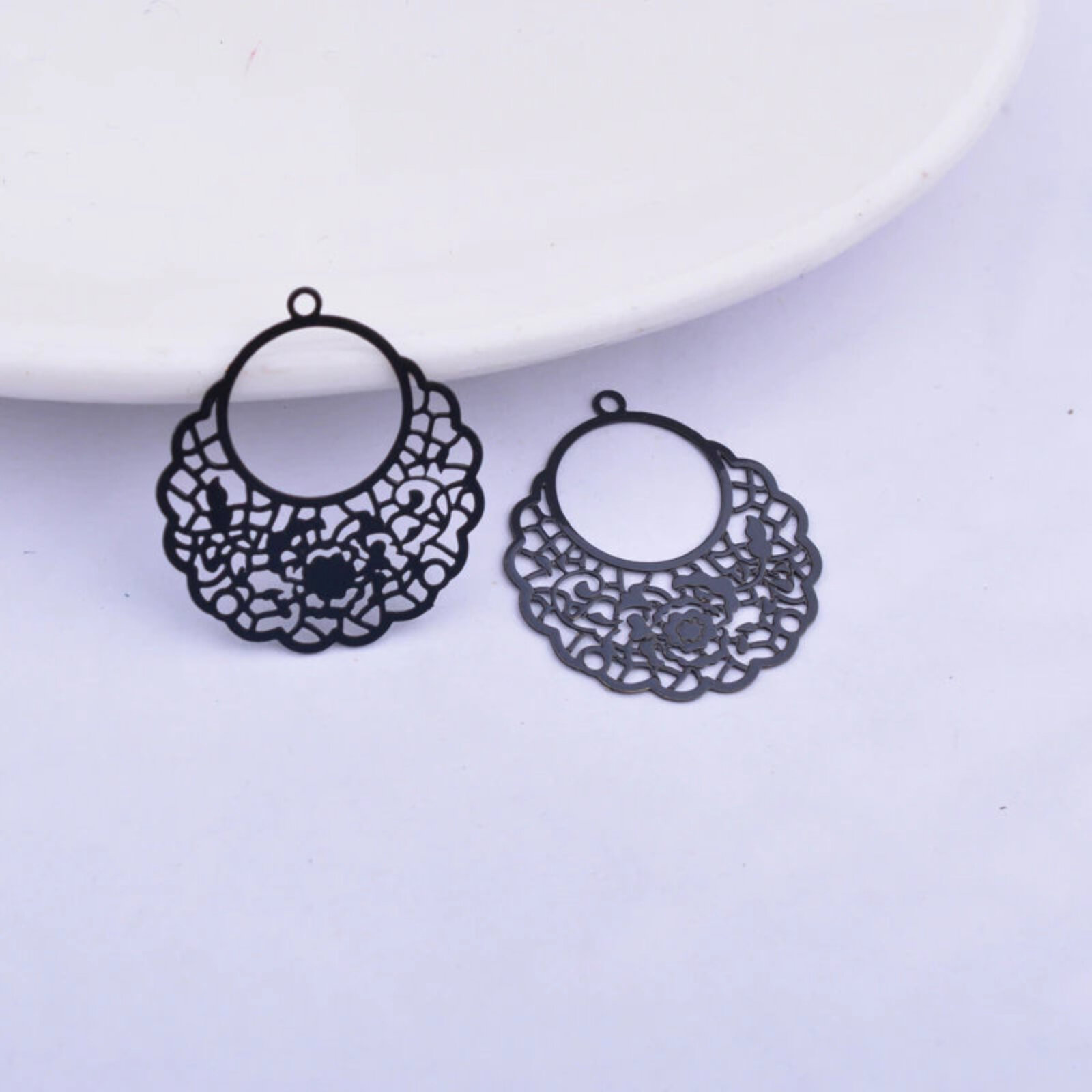 20mm Dainty - Filigree Earring Charms - Picture 4 of 10