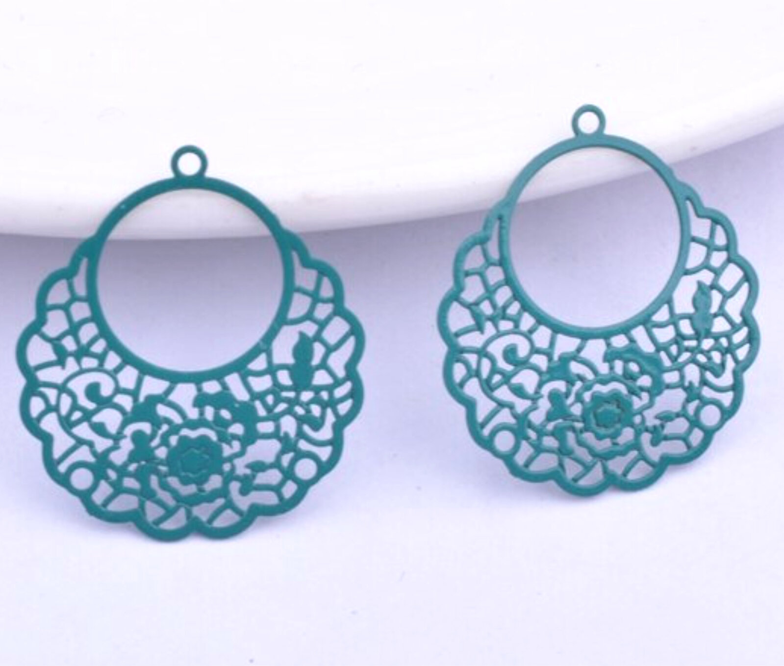 20mm Dainty - Filigree Earring Charms - Picture 9 of 10