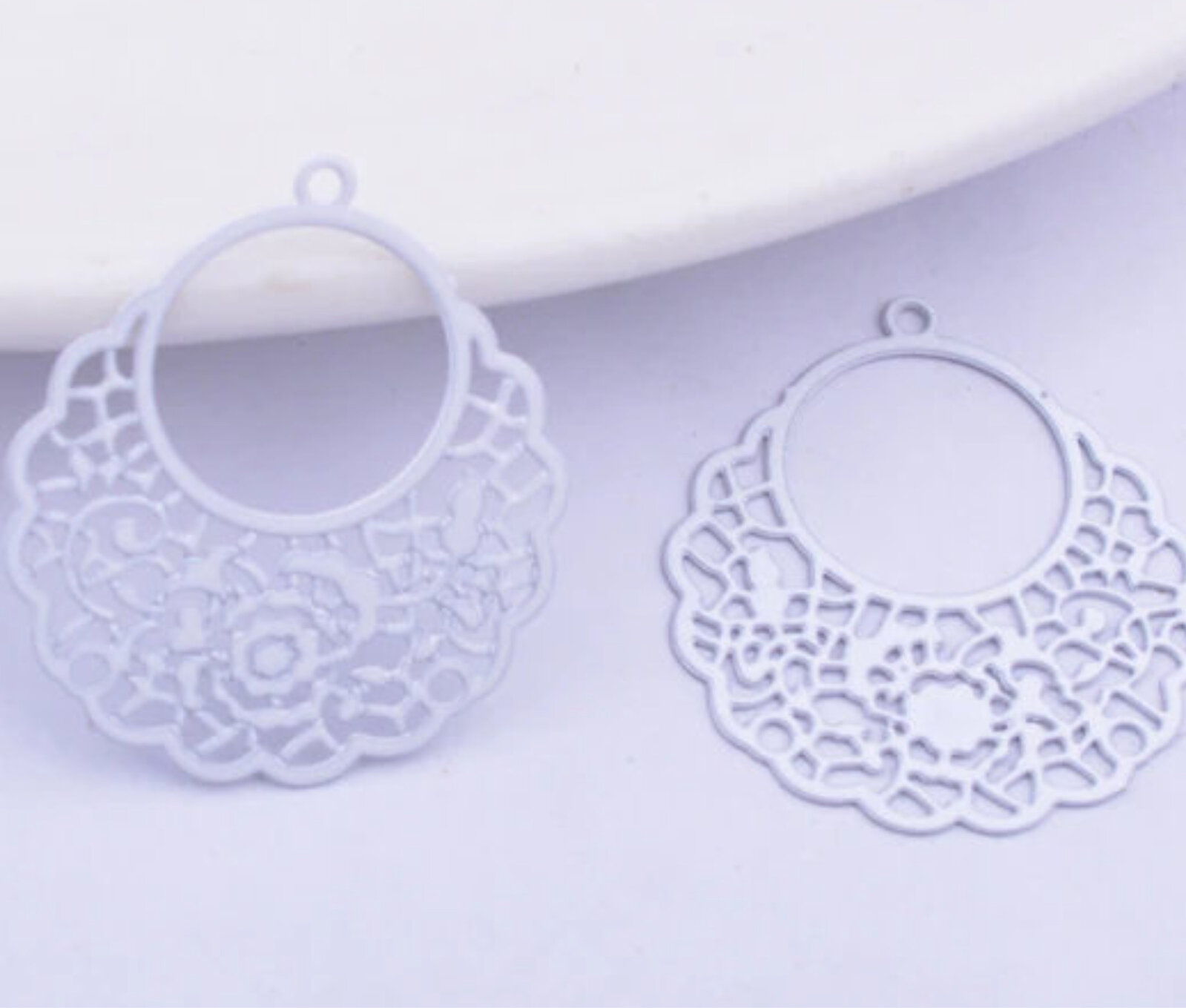 20mm Dainty - Filigree Earring Charms - Picture 10 of 10
