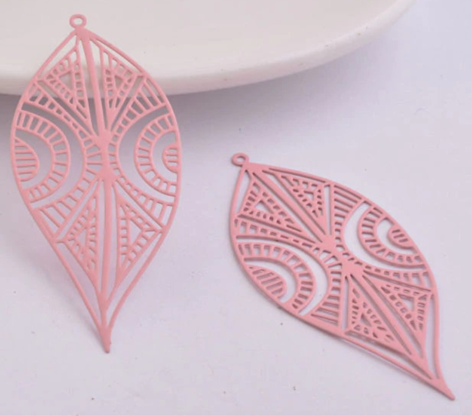 2/10 x 32mm Hoja Étnica - Dijes de Pendiente de Filigrana - Imagen 12 de 16