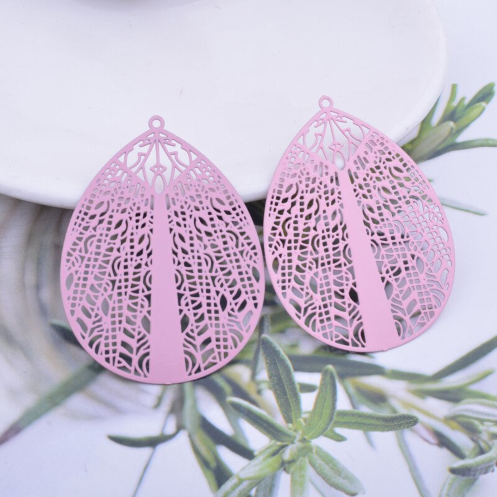 2 x 48mm Exquisite - Filigree Earring Charms - Bild 12 von 15