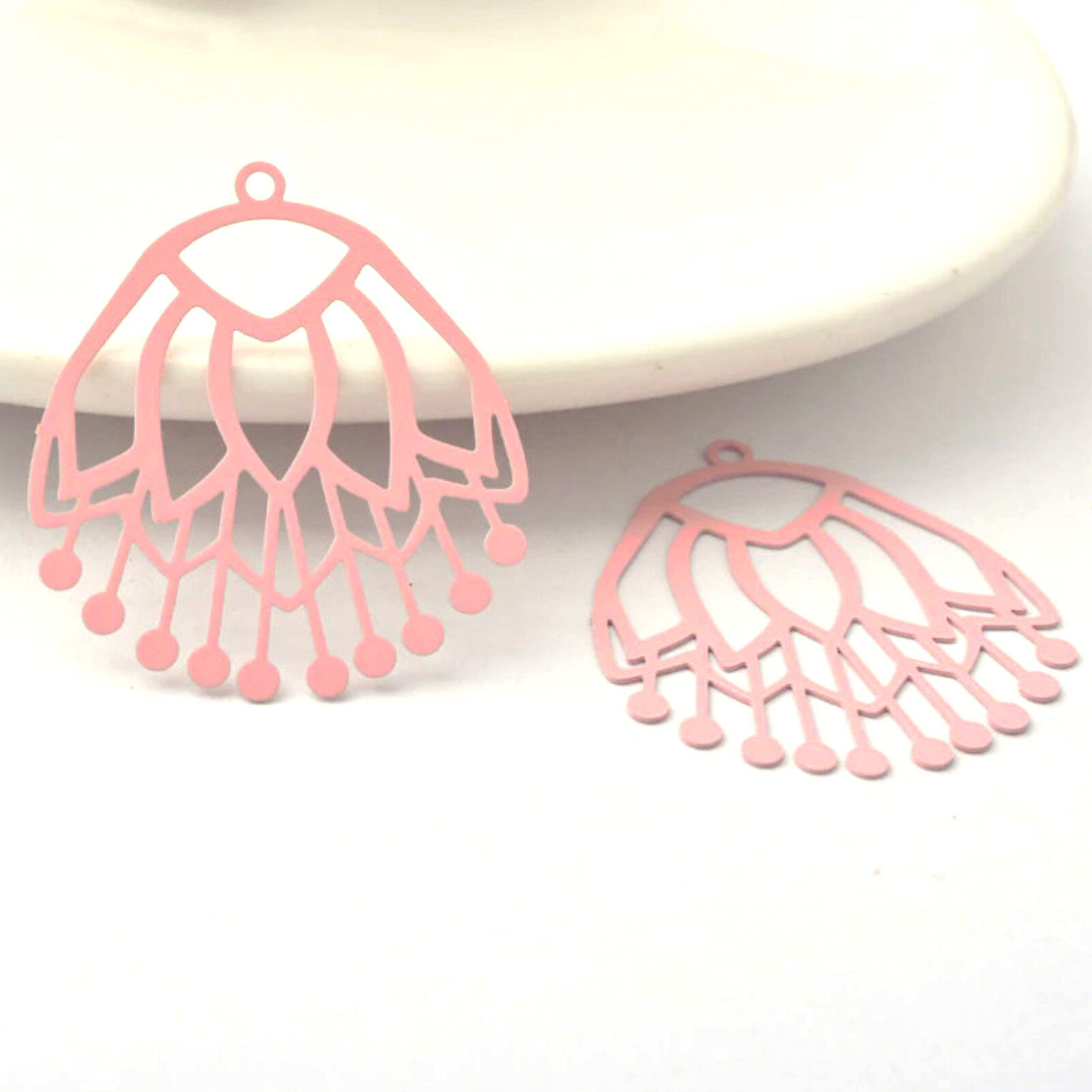 2 x 45 mm Fucsias - Pendientes de filigrana (Fuschia) - Imagen 13 de 14