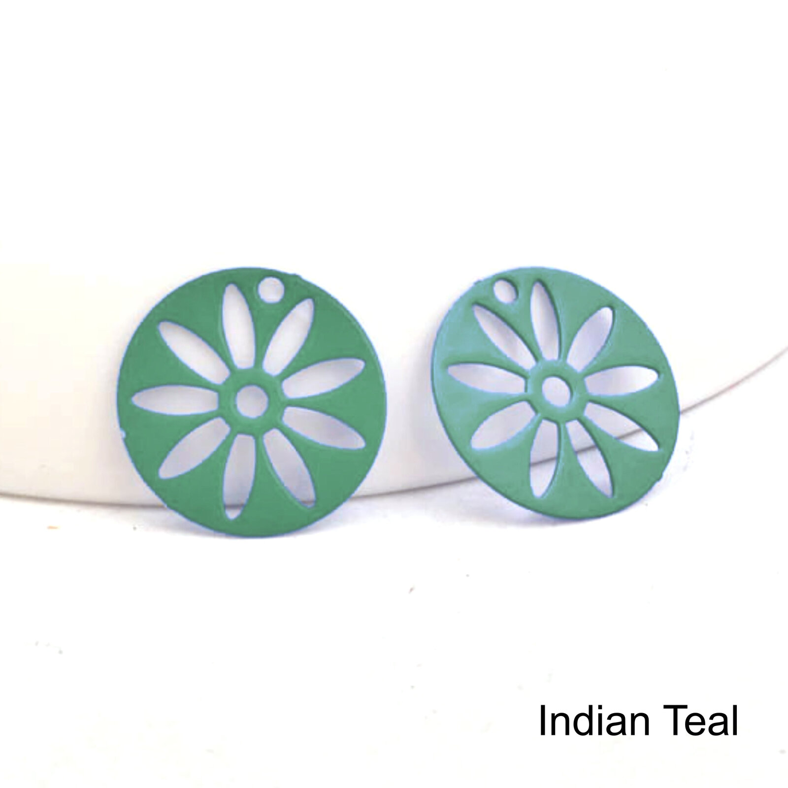 2/10 x 16 mm Margarita - Dijes de pendientes de filigrana - Imagen 8 de 9