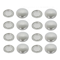 12mm Concave Flatback Buttons - Fabric Flat Backs