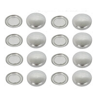 15mm Concave Flatback Buttons - Fabric Flat Backs