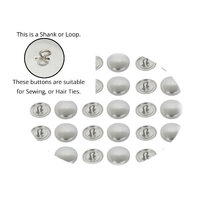 15mm Shankback Buttons - Fabric Shank Backs