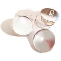 Hair Tie, or Sew on Buttons with Bezel for Cabochon,  Resin, or Clay