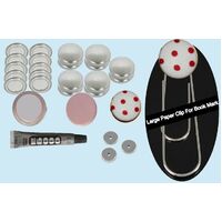 Button Bookmark Kit - 28mm DIY Kit Paper Clip