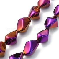 Electroplated Glass Beads 22mmx12.5mm - Purple Per Strand of 30 Beads. 