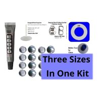 60 x Piece, 3 Size Button Earring Sampler Kit Stainless Steel Studs 15mm 19mm 23mm