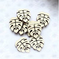 MonsteraLeaf Cabochons - Beads - Charms Laser Cut Choose Poplar Ply
