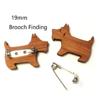 Scottish Terrier - Laser Cut Blackwood 39mm with Brooch Back DIY Made in AUSTRALIA