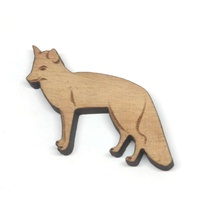 1 x Large Fox Tasmanian Timber Laser Cut Australian Native Creature Wooden Cabochons