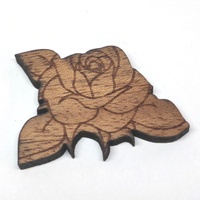 1 x Large Rose Cabochon Tasmanian Timber Laser Cut Australian Native Creature Wooden Cabochons