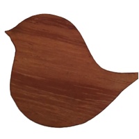Large Tweet Bird - 38mm x 28mm x 6mm - Blackwood