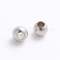 3mm Metal Spacer Beads - Gold or Platinum Silver Colour