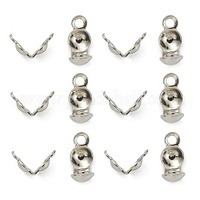 Stainless Steel Bead Tips Calotte Ends with 1mm Loop - 30pk