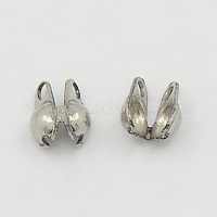 5mm Stainless Steel Clamshell Bead Tips Calotte Ends - 30pk