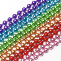 Coloured Ball Chain Necklace 69cm Nickel Free