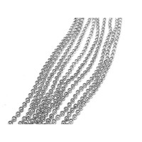 50cm x 1.2mm Ball Chain - Stainless Steel With Connector Clasp - Non Tarnish