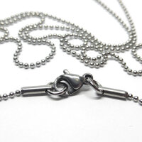 1.2mm Ball Chain  - Stainless Steel - 75cm