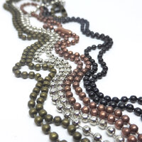 60cm Ball Chain 2.4mm Silver, Black, Bronze, Copper