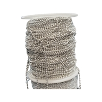 1 x 70+ Metre Length of Reel Shiny Silver Steel Ball Chain 2.4mm
