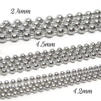 1.5mm Stainless Steel Ball Chains - 60cm, 80cm - Non Tarnish
