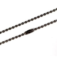 Dark Gunmetal Ball Chain 2.4mm 75cm