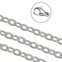 Textured Stainless Steel Cable Chain - 2.2mm x 3mm - 50cm