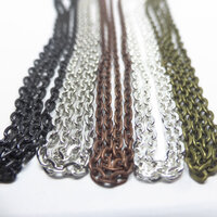 45cm Cable Chain - 2mm x 3.5mm - Silver, Black, Copper, Bronze